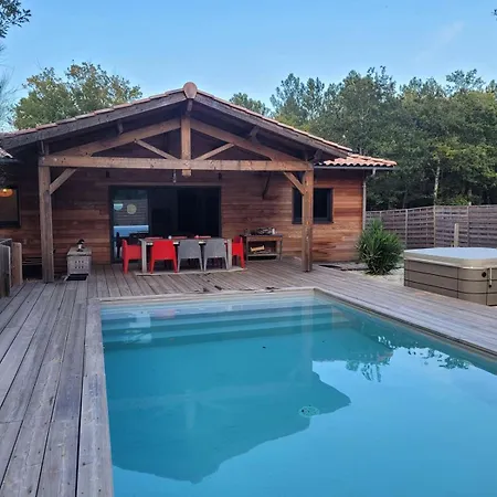 Villa Maison Bois 4 Ch Piscine&spa Proche Contis Océan